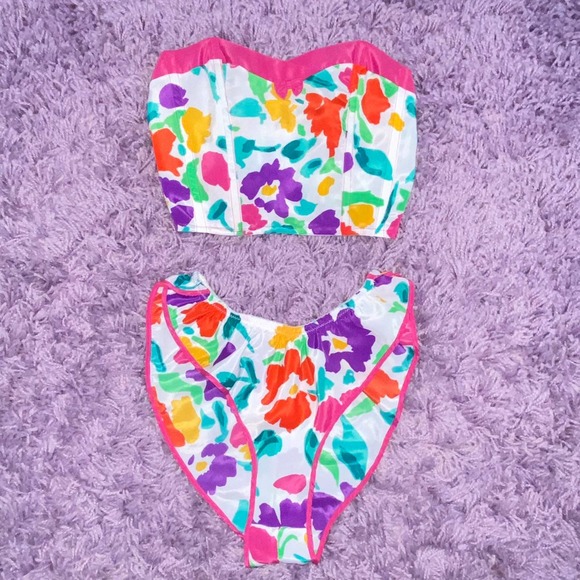 VTG Christian Dior Corset Bustier Top Lingerie Boudoir Tap Panties Lounge Set - Picture 12 of 12